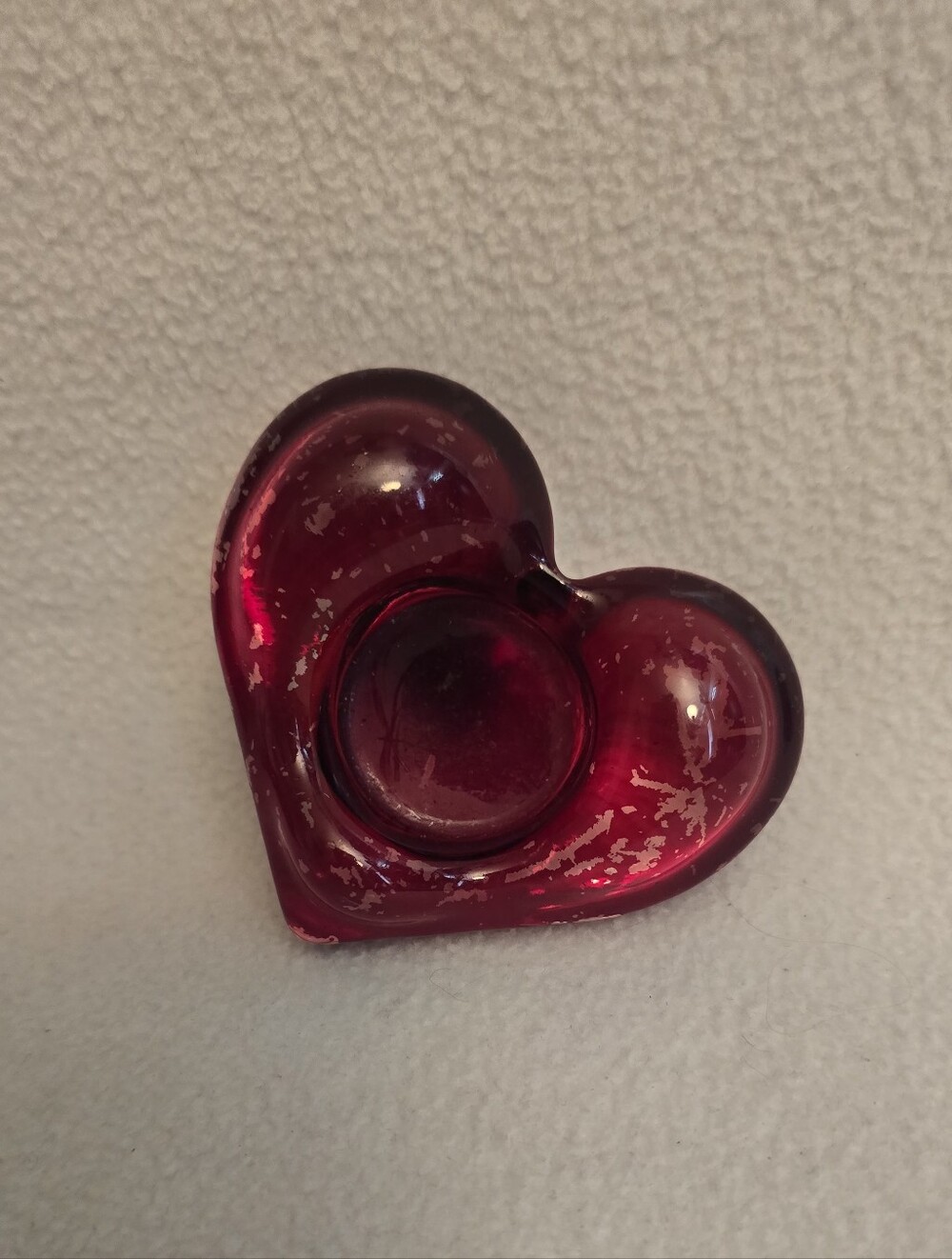 Heart-Shaped Glass Tealight Candle Holder
